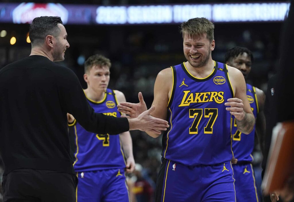 Luka Doncic, LeBron combine for 57 as Lakers beat Nuggets