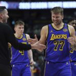 Luka Doncic, LeBron combine for 57 as Lakers beat Nuggets